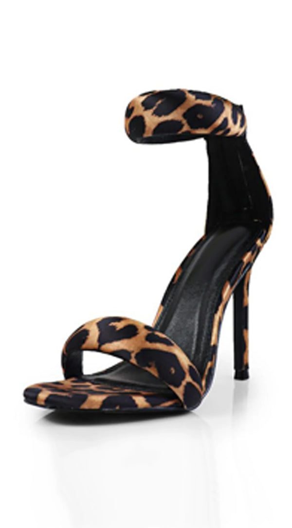 Emaila Ankle Strap High Heel - Leopard